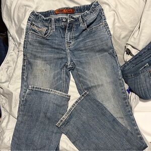 Rock & Roll Denim 20R adjustable waist band Blue Boot Cut Jeans